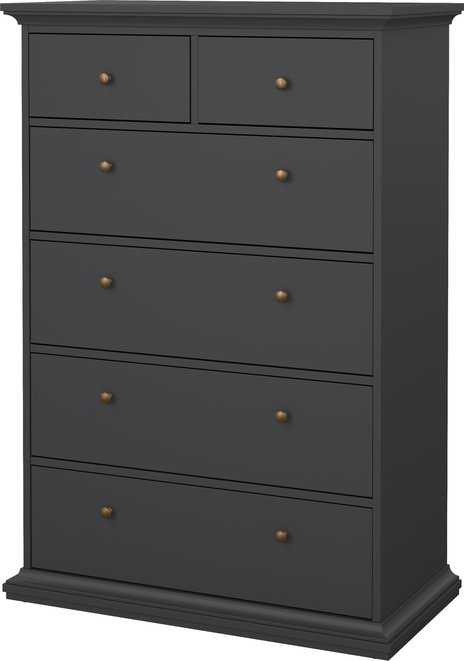 Kommode Vesterholm Nora Skuffer Mat Grå Fsc-certificeret Dansk Kvalitet H140x96x49 Cm