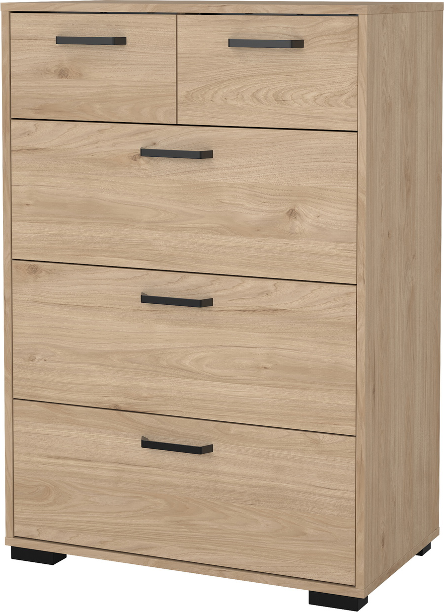 Kommode Vesterholm Sofia  Jackson Hickory Folie    Skuffer  Vægmonteret  H101 9xb70 2xd39   Cm  Fsc