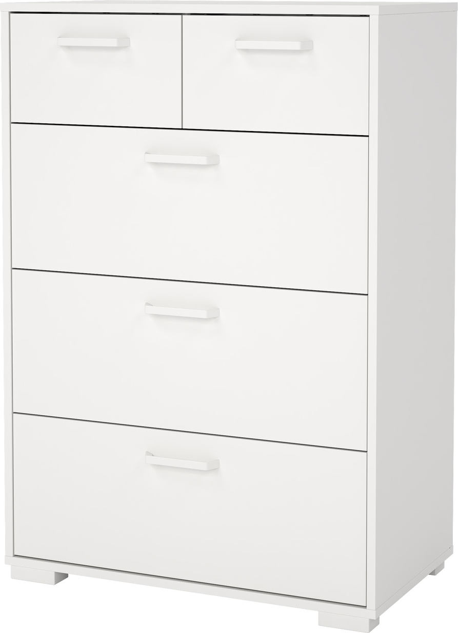 Kommode Vesterholm Sofia    Skuffer H102ã B70ã D40 Cm  Hvid Folie  Fsc-certificeret  Minimalistisk Skandinavisk Design