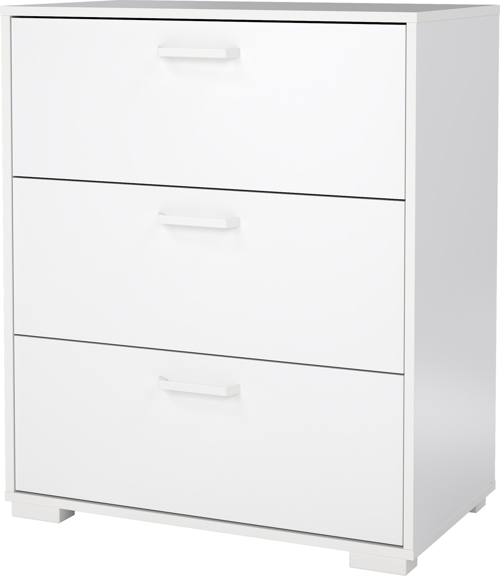 Kommode Vesterholm Sofia   Skuffer  Hvid Højglans  Lakeret Spånplade  H83ã B70ã D40 Cm  Vægmonterbar  Fsc