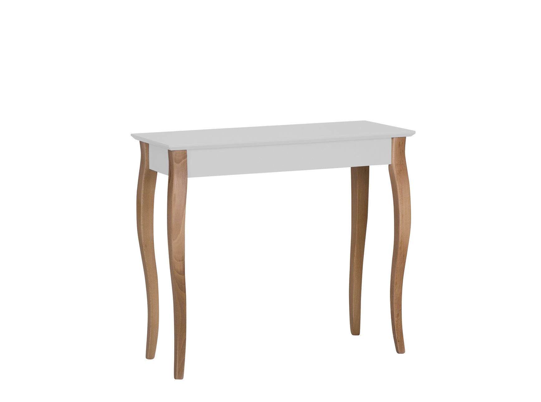 Konsol Lillo 85x35cm Hvide Ben   Lysegrå