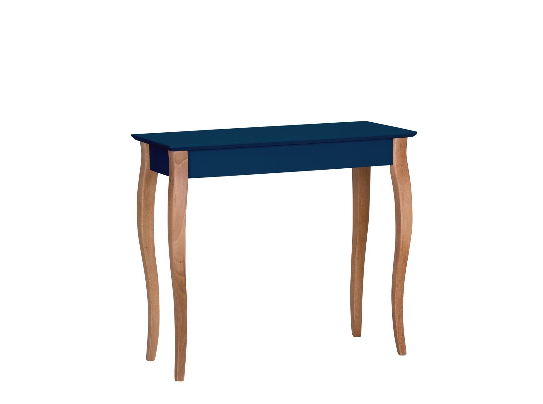 Konsol Lillo 85x35cm Hvide Ben   Petrol Blå