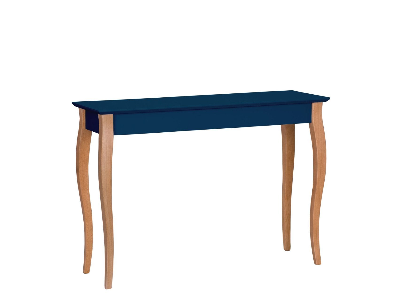 Konsol Lillo 105x35cm Hvide Ben   Petrol Blå