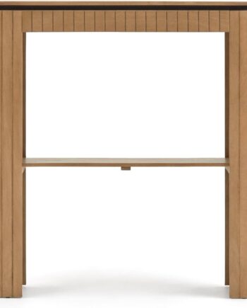 Konsolbord Kave Home Licia   Massivt Mango Træ   Rund Buet Form  Naturlig Finish