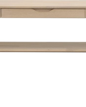Konsolbord Rowico Markham   Hvidkalket Olieret Massiv Egetræ  Fsc-certificeret L140   D40 Cm