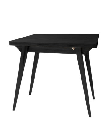 Konvolut Udtrækbart Spisebord 90x65cm Sortbejdset Plade