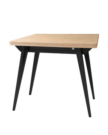 Konvolut Udtrækkeligt Spisebord 90x65cm Ask Sorte Ben