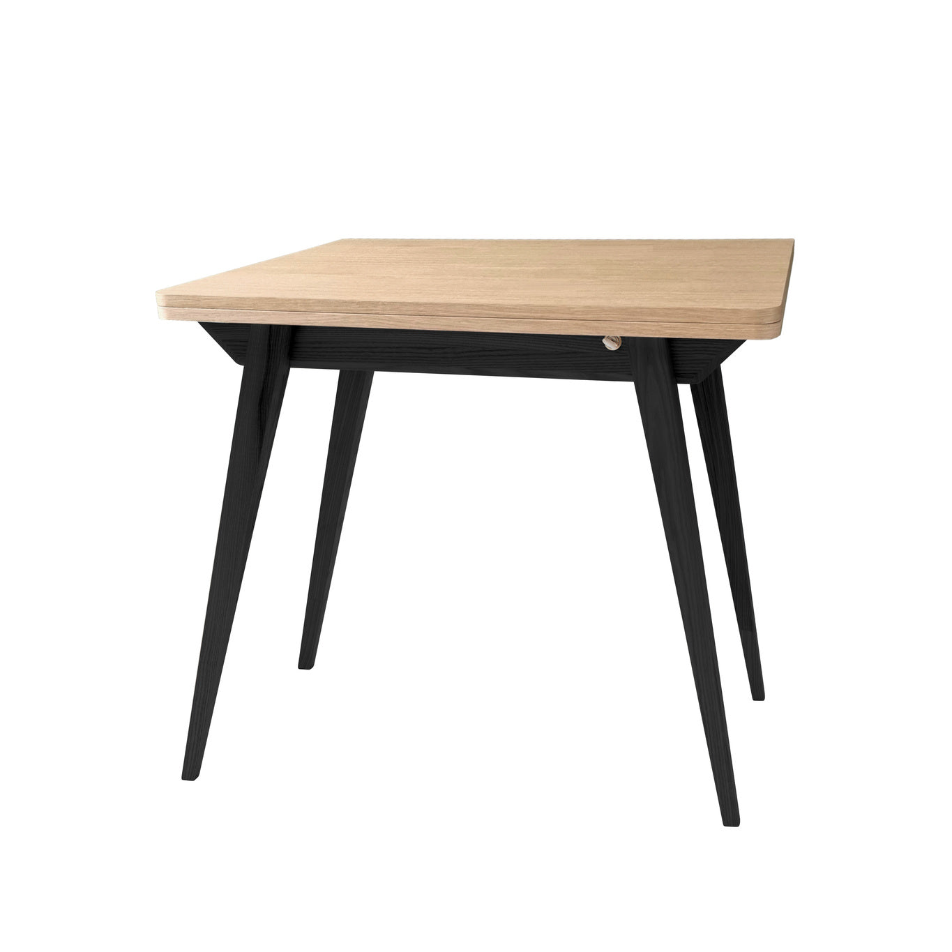 Konvolut Udtrækkeligt Spisebord 90x65cm Ask Sorte Ben