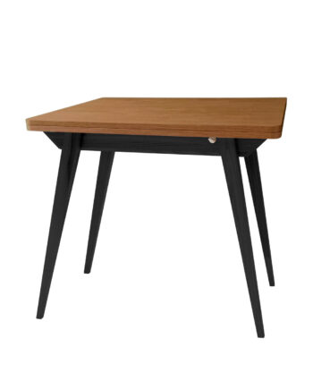 Konvolut Udtrækkeligt Spisebord 90x65cm Eg Sorte Ben