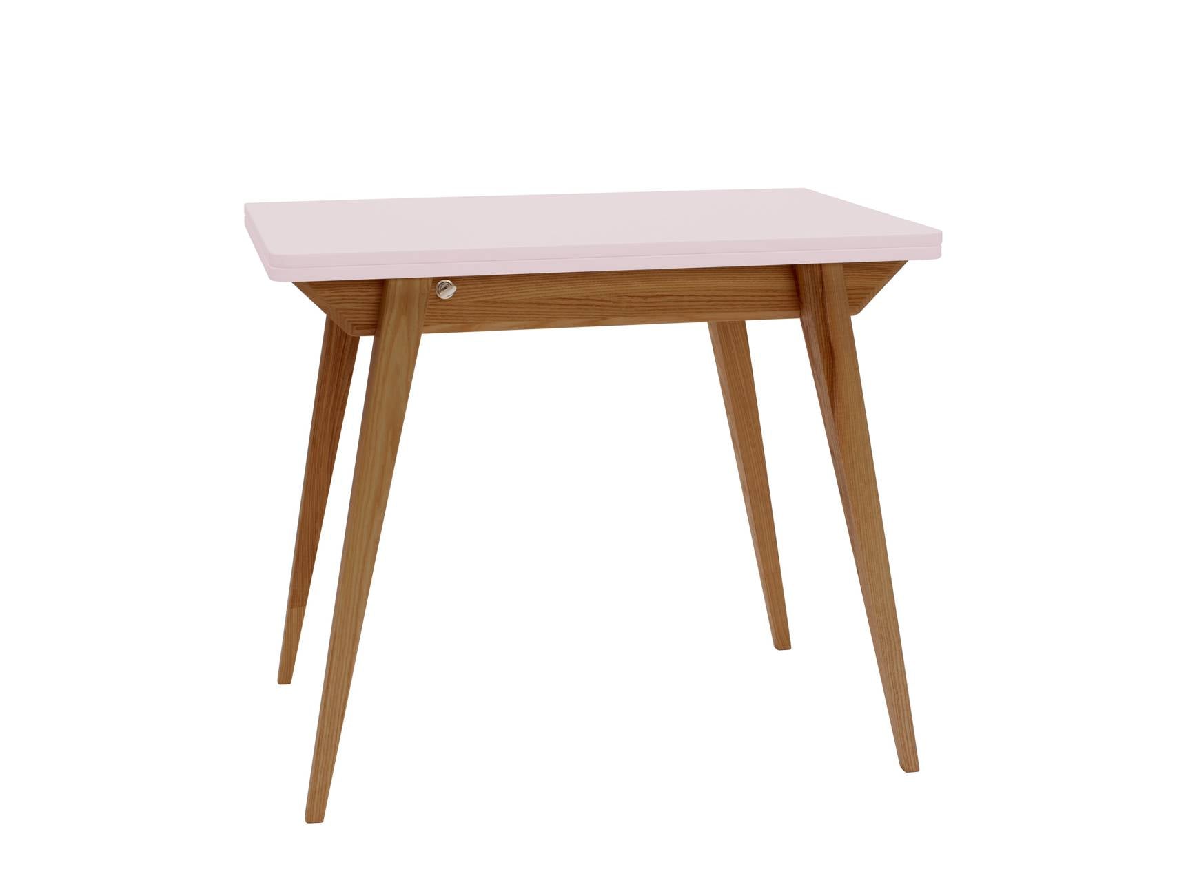 Konvolut Udtrækkeligt Spisebord 90x65cm Pulver Pink Eg