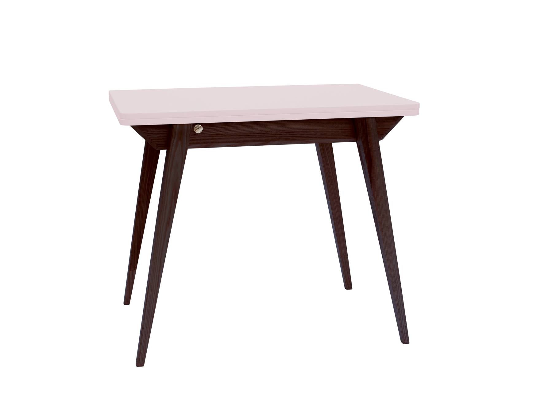 Konvolut Udtrækkeligt Spisebord 90x65cm Pulver Pink Valnød