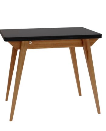 Konvolut Udtrækkeligt Spisebord 90x65cm Sort  -mat Eg