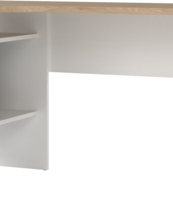 -formet Skrivebord Vesterholm Function Plus  Hvid Jackson Hickory   Spånplade   Stålben  Danskproduceret Fsc