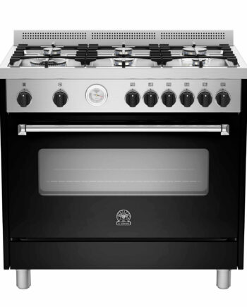 La Germania Ams96c61bne Gaskomfur 90 Cm  Mat Sort