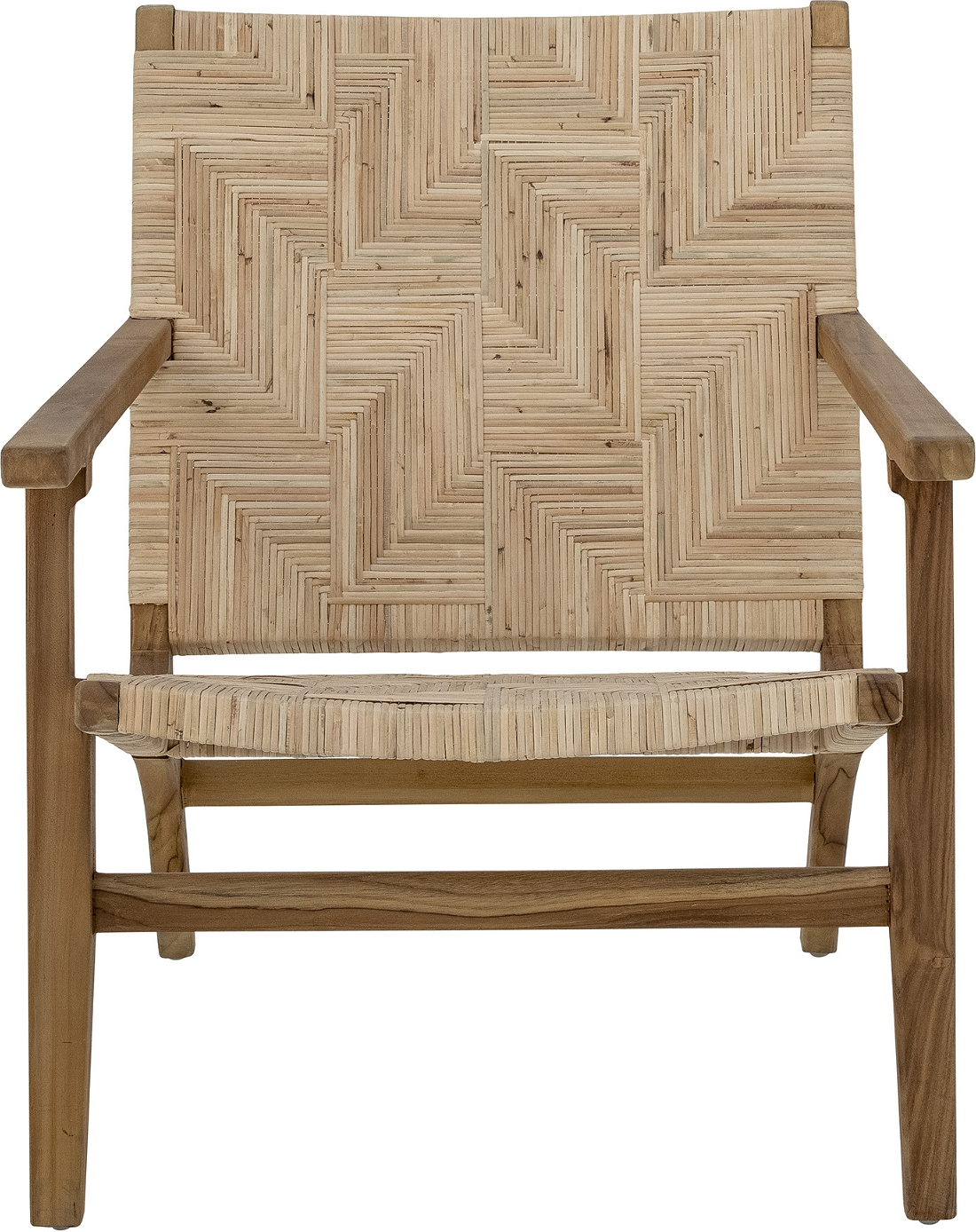 Lænestol Creative Collection Mills Teaktræ Og Rattan Brun H77ã B63ã L76 Cm