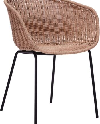 Lænestol Loungestol House Doctor Hapur   Naturfarvet Pe-flet Og Jern H78   B49   D58 Cm