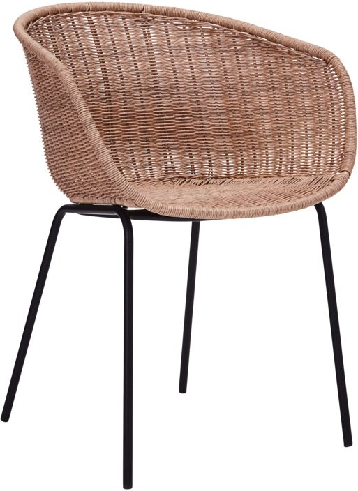 Lænestol Loungestol House Doctor Hapur Naturfarvet Pe-flet Og Jern H78 B49 D58 Cm