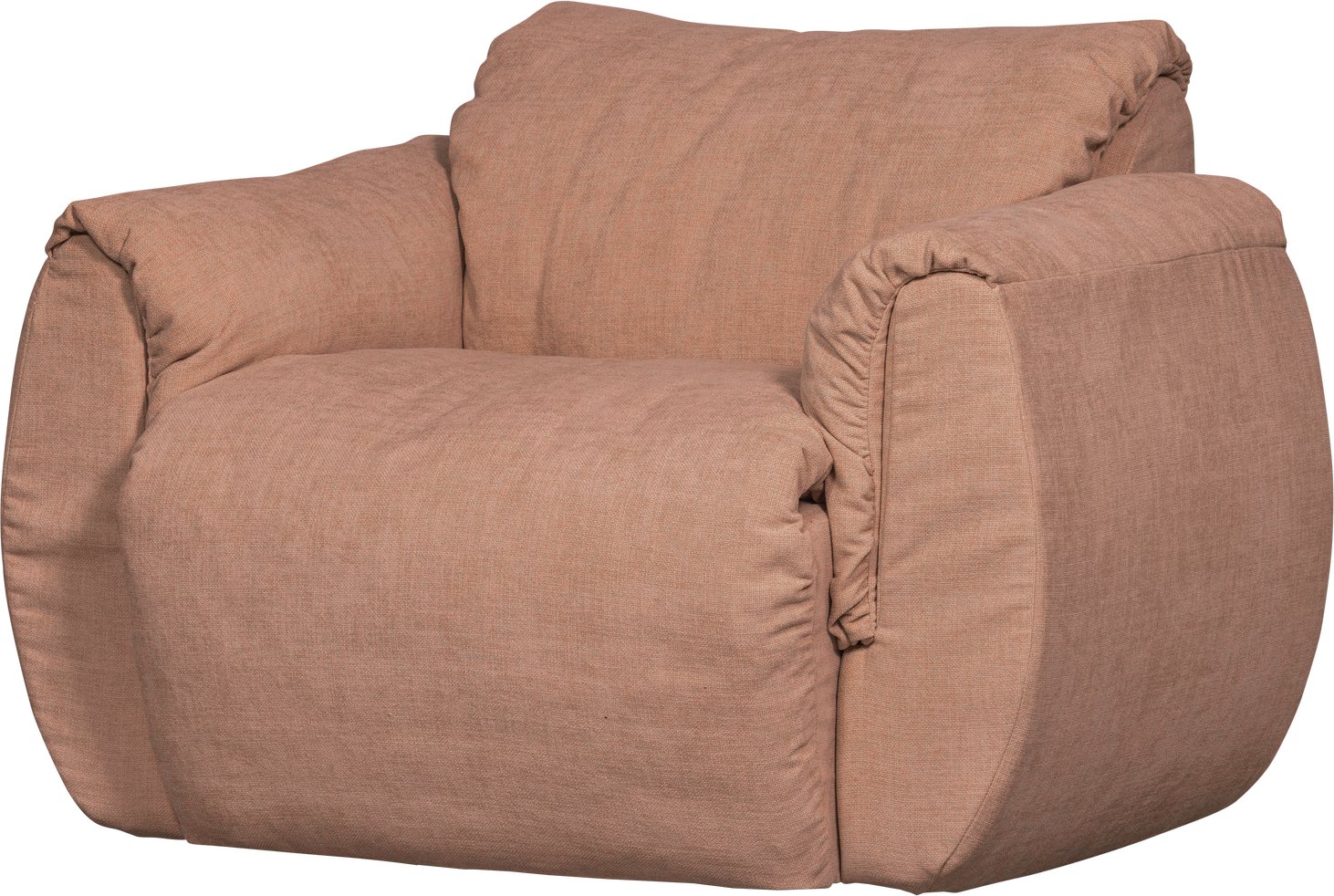 Lænestol Woood Baggy Old Pink Vævet Chenille 100 Genanvendt Polyester Drejefunktion B104 Cm