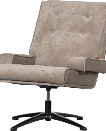 Lænestol Woood Exclusive William   Retrodrejestol   Naturfarvet Polyester