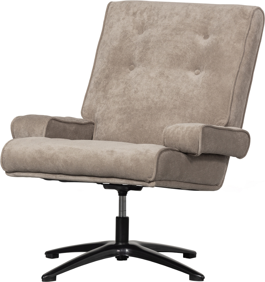 Lænestol Woood Exclusive William Retrodrejestol Naturfarvet Polyester