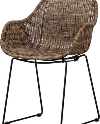 Lænestol Woood Willow Natur Kunstig Rattan   Metal Til Inde- Og Udendørs Brug