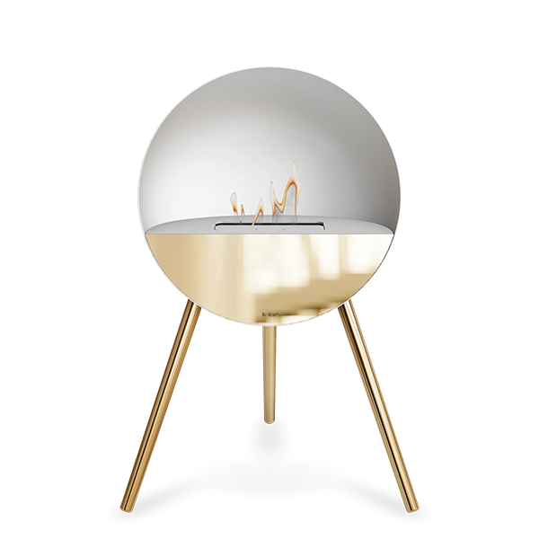 Le Feu Eye Bioethanolpejs   Hvid Rose Gold Ben Hvid Top Rose Gold Front  : Erling Christensen Møbler