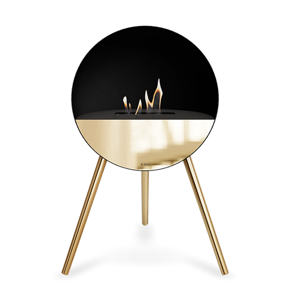 Le Feu Eye Bioethanolpejs   Sort Rose Gold Ben Sort Top Rose Gold Front  : Erling Christensen Møbler