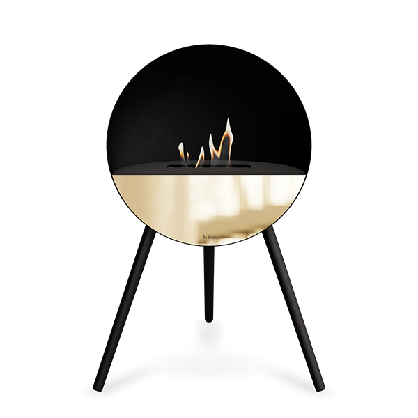 Le Feu Eye Bioethanolpejs   Sort Sorte Ben Sort Top Rose Gold Front  : Erling Christensen Møbler