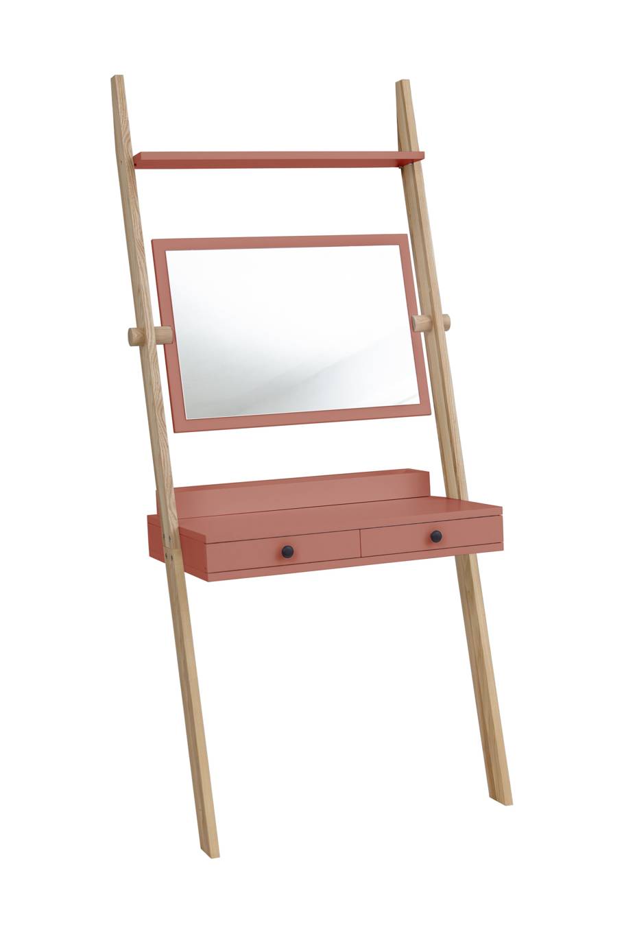 Leno Sminkebord 79x183cm Asketræ Antique Pink