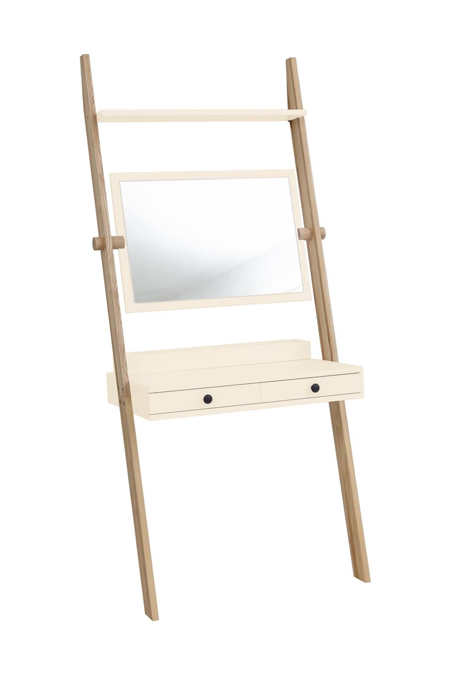 Leno Sminkebord 79x183cm Asketræ Hvid
