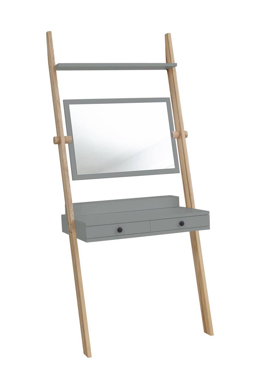 Leno Sminkebord 79x183cm Asketræ   Mørkegrå