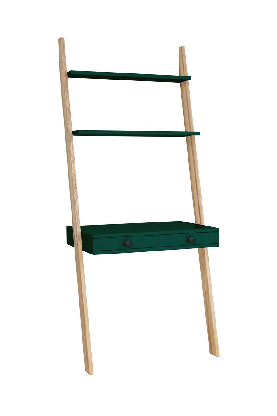 Leno Stigehylde Skrivebord 79x183cm Asketræ   Grøn