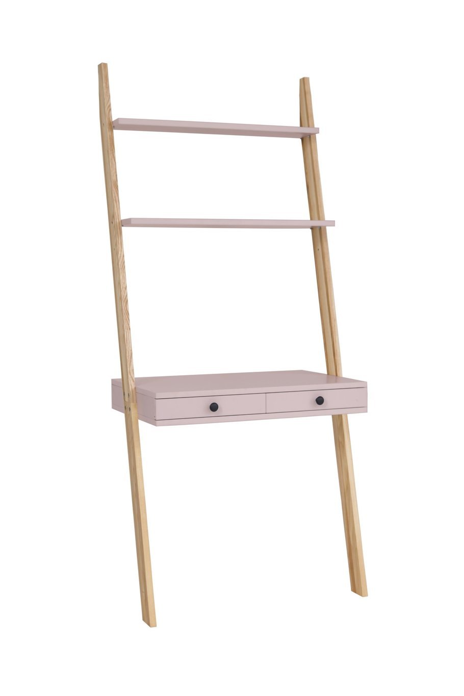 Leno Stigehylde Skrivebord 79x183cm Asketræ   Pink