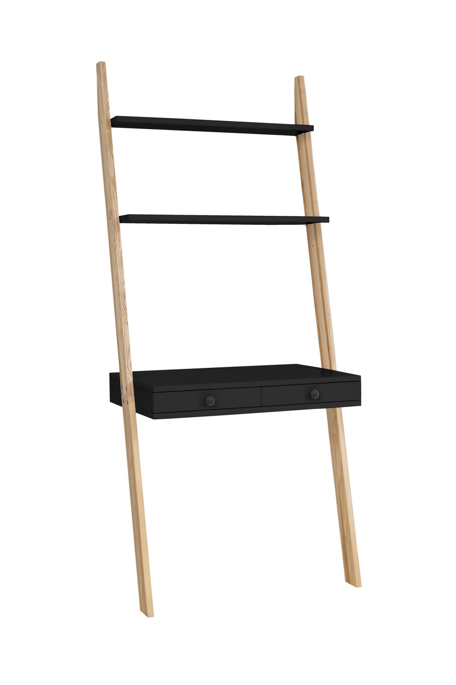 Leno Stigehylde Skrivebord 79x183cm Sort