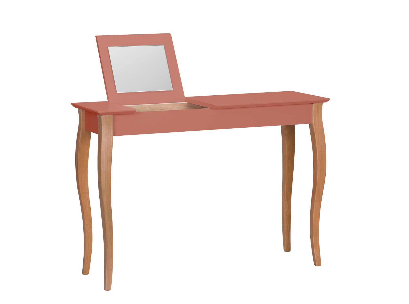 Lillo Sminkebord Med Spejl 105x35cm Antik Pink