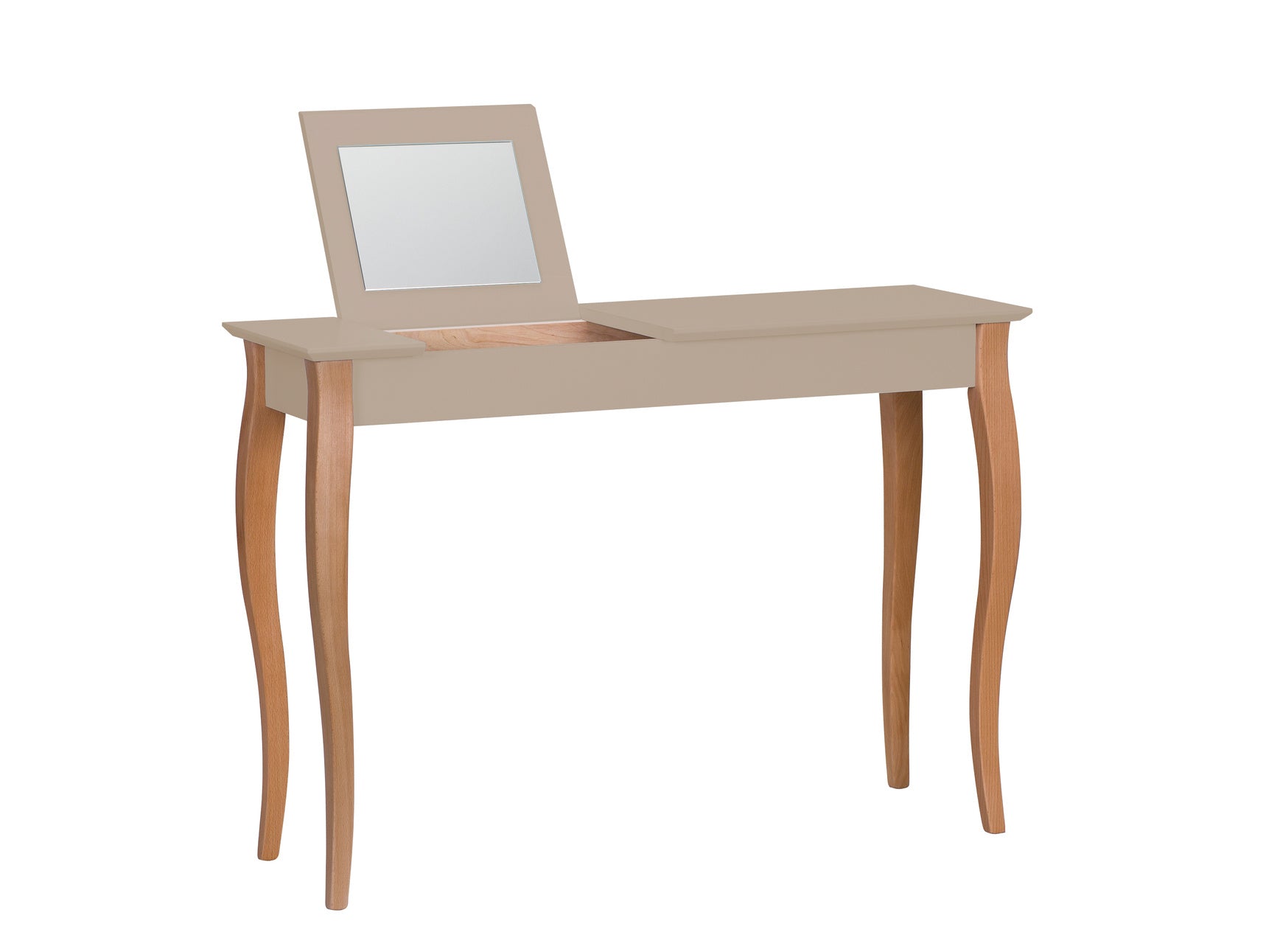 Lillo Sminkebord Med Spejl 105x35cm Brun Beige