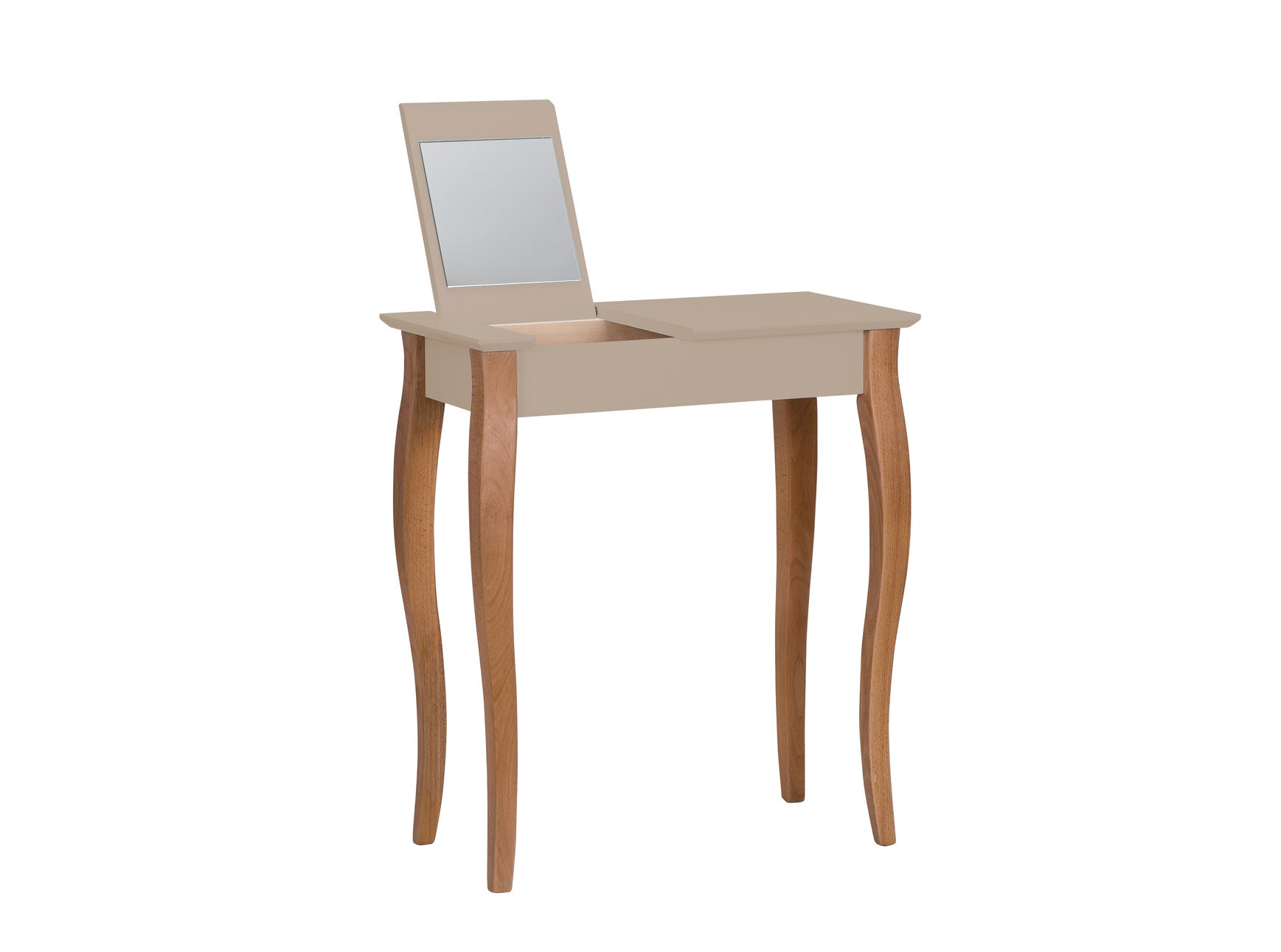 Lillo Sminkebord Med Spejl 65x35cm Brun Beige