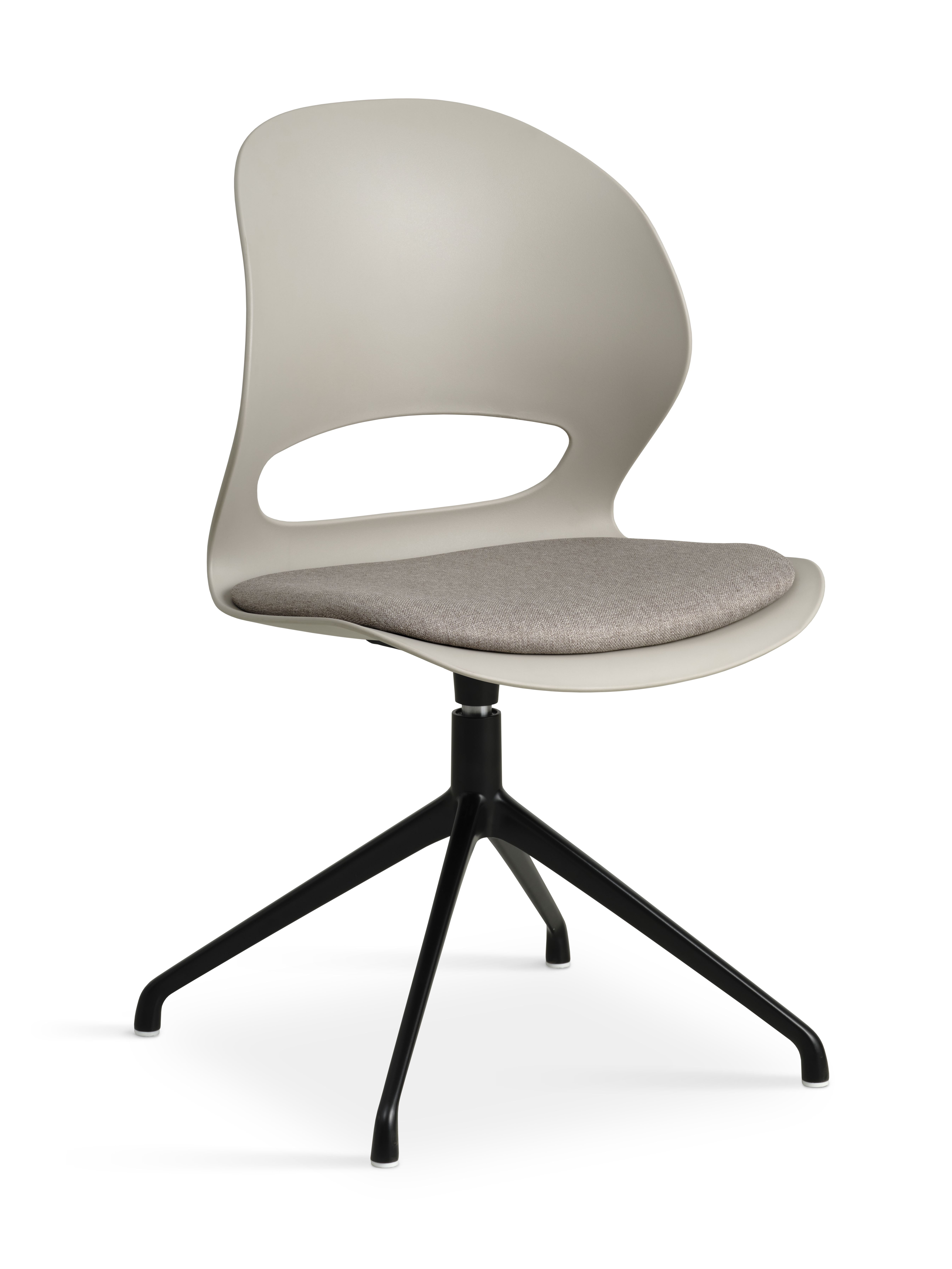 Linea Spisebordsstol     Drejefunktion Og Stone Stofhynde Stone Pvc Og Sort Metal