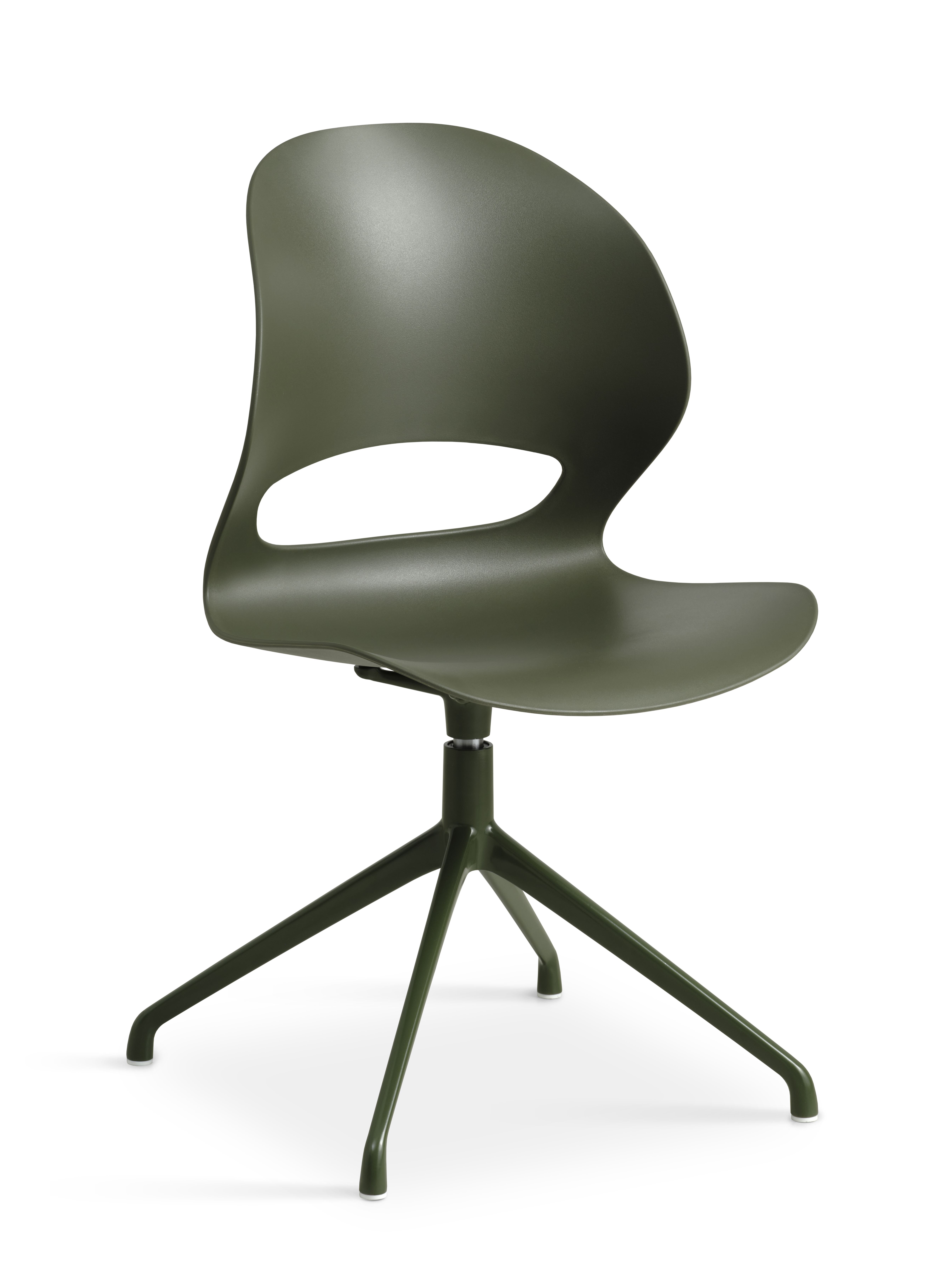 Linea Spisebordsstol     Drejefunktion Oliven Pvc Og Oliven Metal