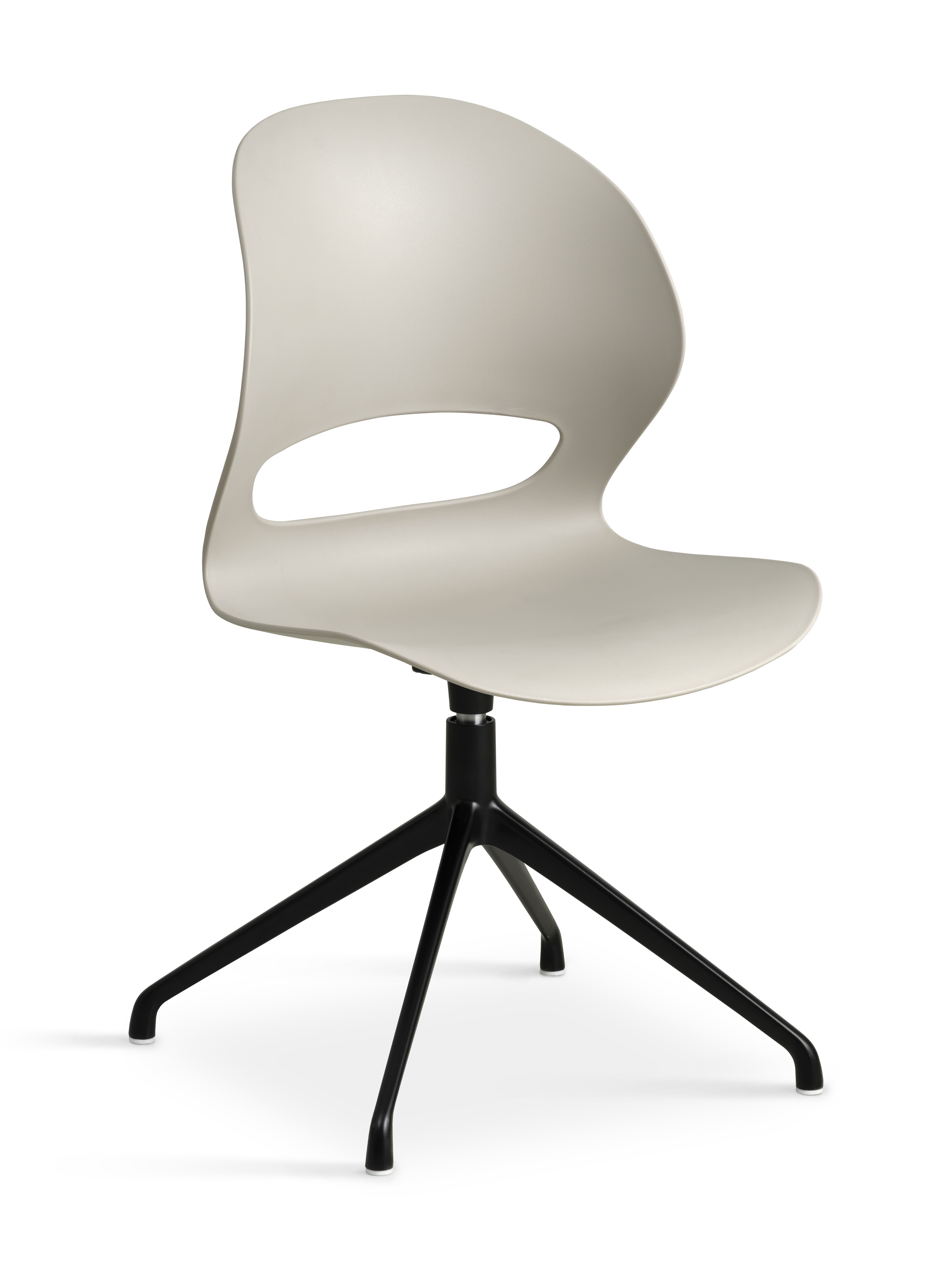 Linea Spisebordsstol     Drejefunktion Stone Pvc Og Sort Metal