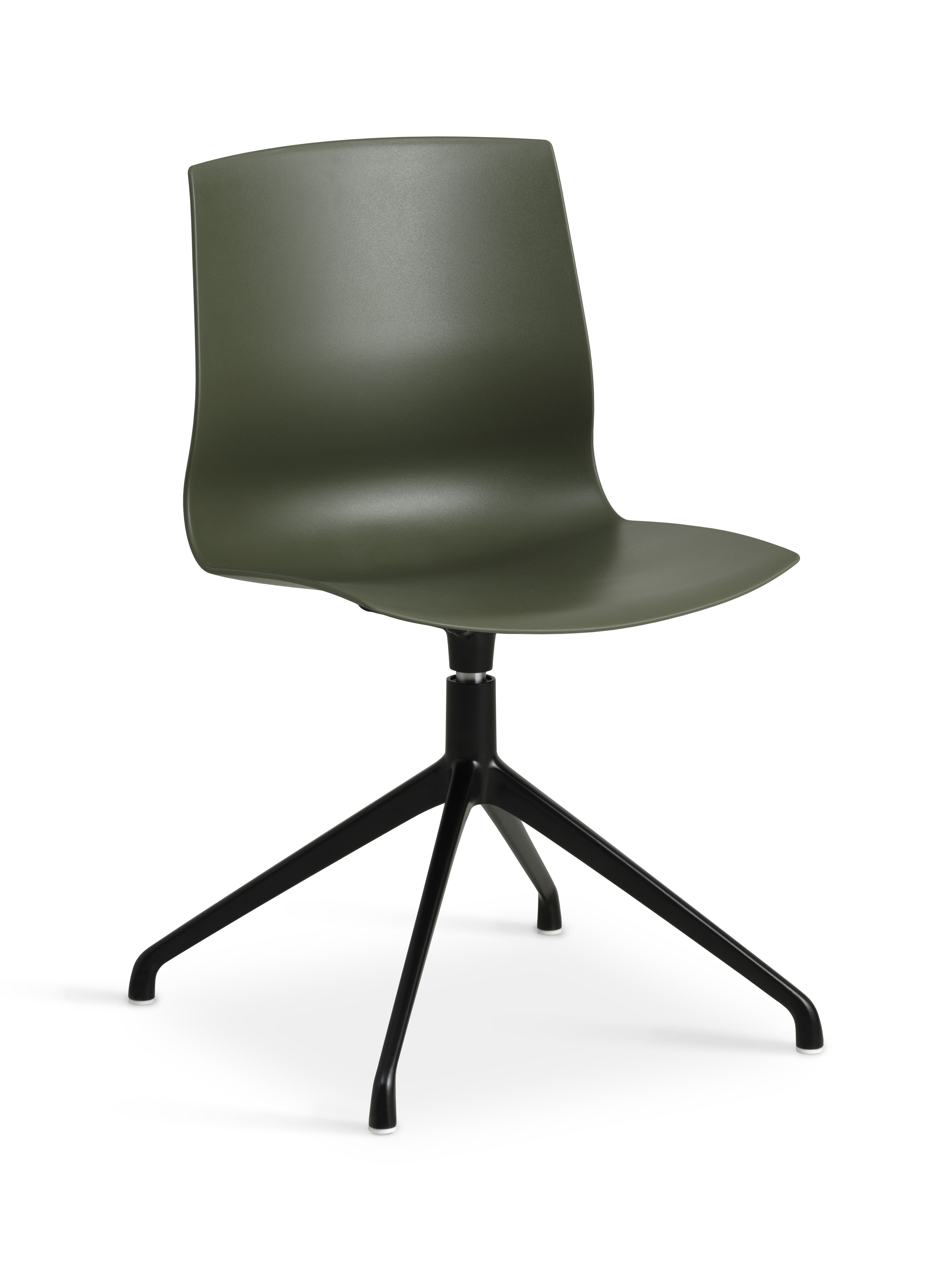 Liv Spisebordsstol     Drejefunktion Oliven Pvc Og Sort Metal