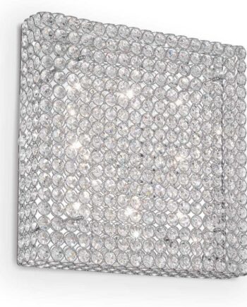 Loftlampe Ideal Lux Admiral 8xg9 Krystal Og Metal  Krom