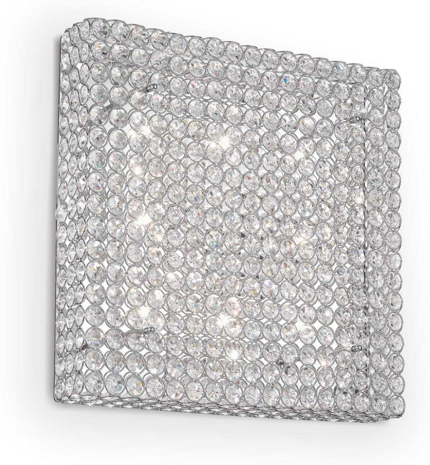 Loftlampe Ideal Lux Admiral 8xg9 Krystal Og Metal Krom