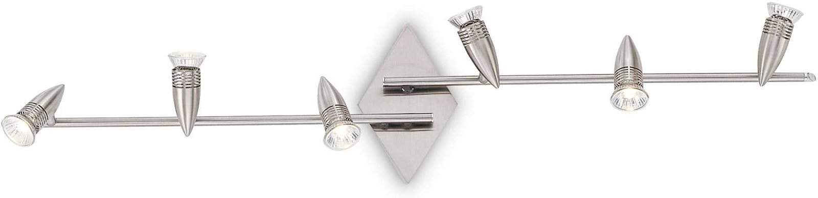 Loftlampe Ideal Lux Alfa Satin Nikkel Med Justerbare Gu10-spotlys 480 Lm 3000