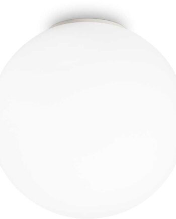 Loftlampe Ideal Lux Mapa Bianco ø40   H39 Cm Hvidblæst Glas