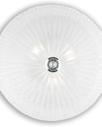 Loftlampe Ideal Lux Shell ø40 Cm Klar Glas Kromdetaljer 3xe27 60w