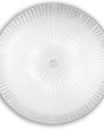 Loftlampe Ideal Lux Shell ø60   H20 Cm   Glas Med Korndekoration E27 Ip20
