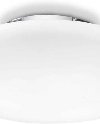 Loftlampe Ideal Lux Smarties ø60   H12 Cm Hvidlakeret Metal Og Hvidblæst Glas 3x60w E27