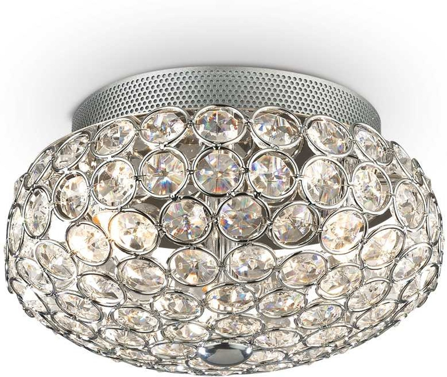 Loftslampe Ideal Lux King Krystal ø25 Cm Krom