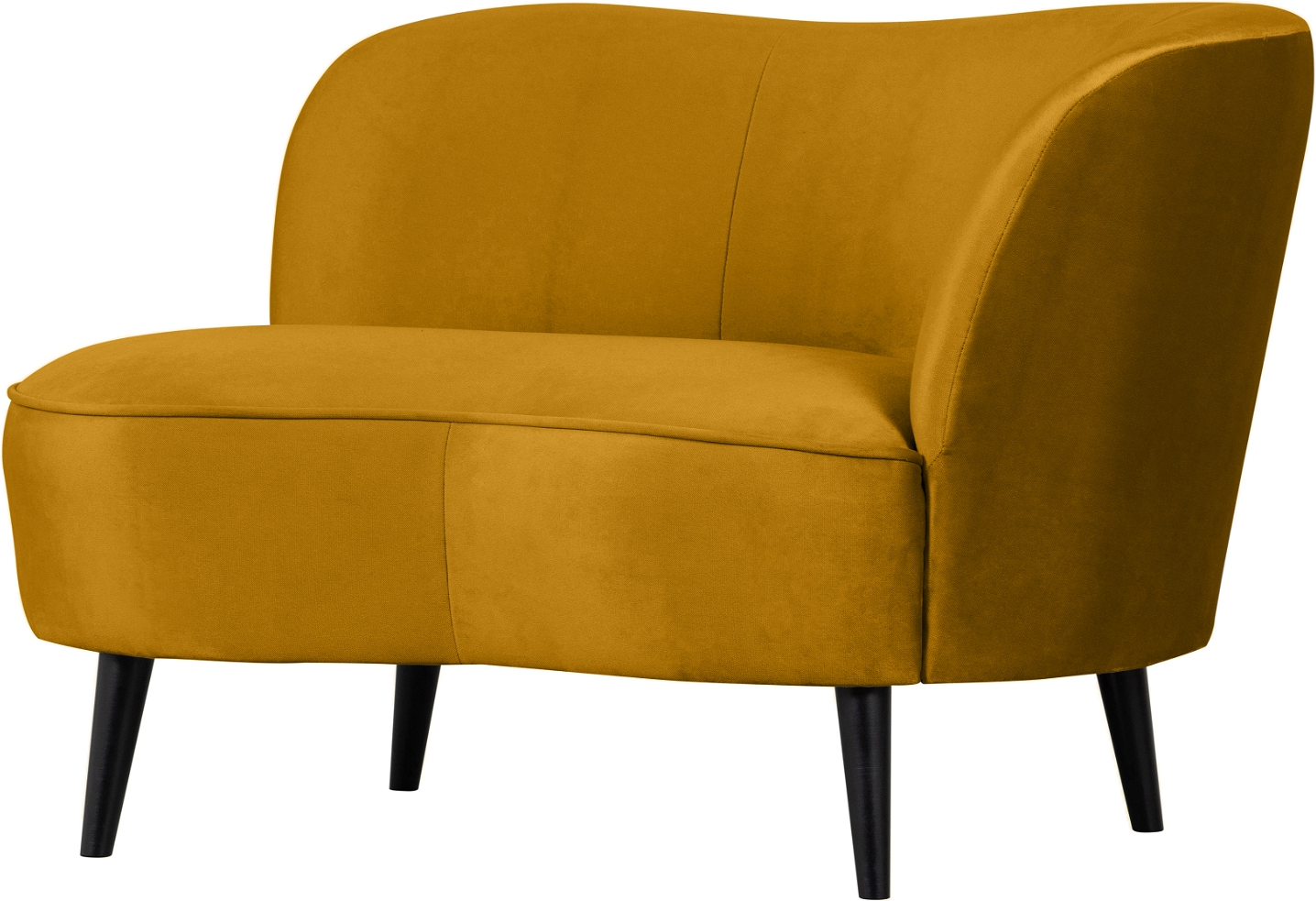 Loungesofa Woood Sara Right Højrevendt Gul H71ã B81ã L112 Cm Slidstærkt Polyester